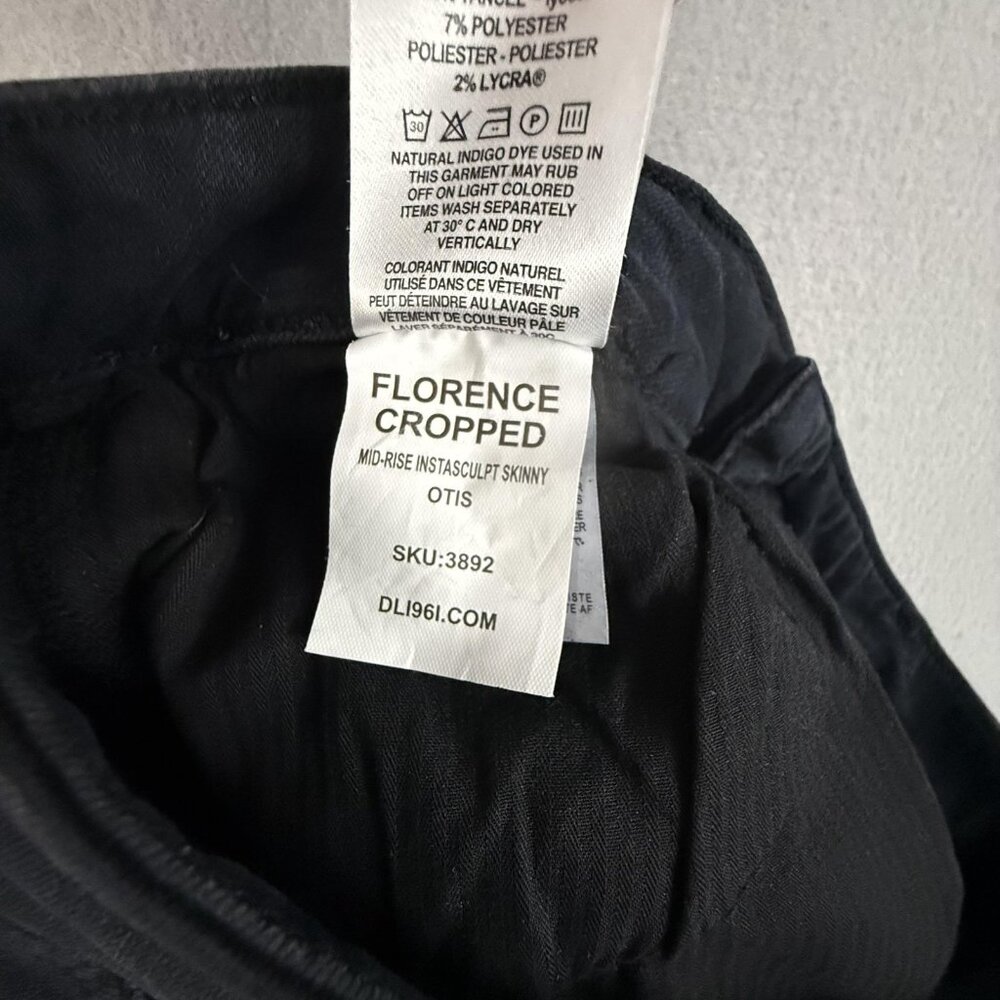 DL1961 Jeans Womens 28 Florence Cropped Instasculpt Skinny Metallic Stripe Black - Picture 14 of 16
